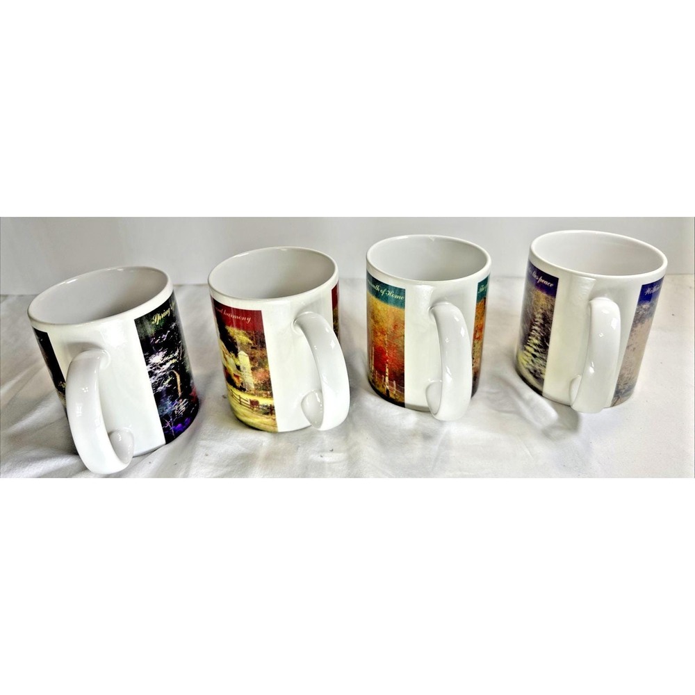 Vintage Thomas Kinkade Four Seasons Mug Set of 4 Complete Collection NOS - Picture 9 of 16